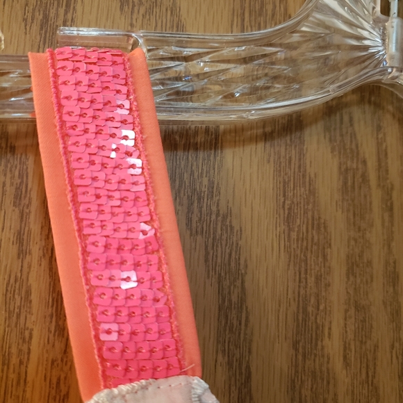 Beautiful sequined and lace, high low coral sun dress. Excellent condition. - Picture 4 of 7